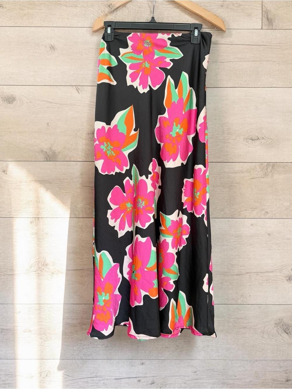 Petal & Pup Floral Skirt in Black, Pink and Green